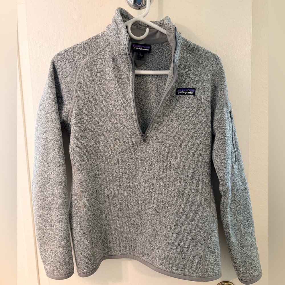 Patagonia Light Gray Fleece Jacket Size Small